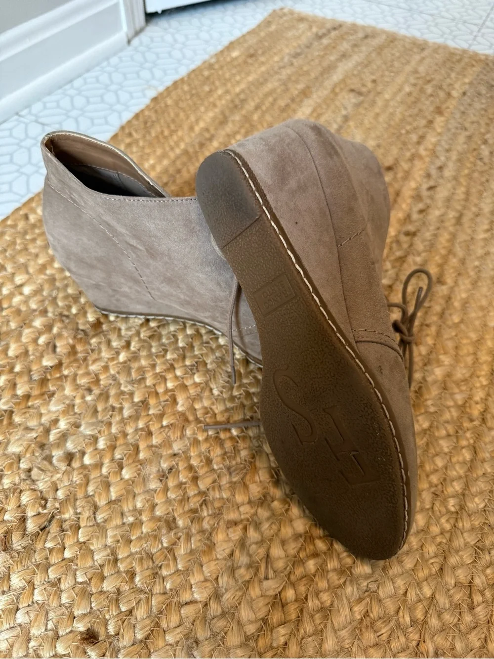 Franco Sarto Suede Wedge Bootie